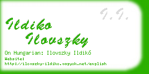 ildiko ilovszky business card